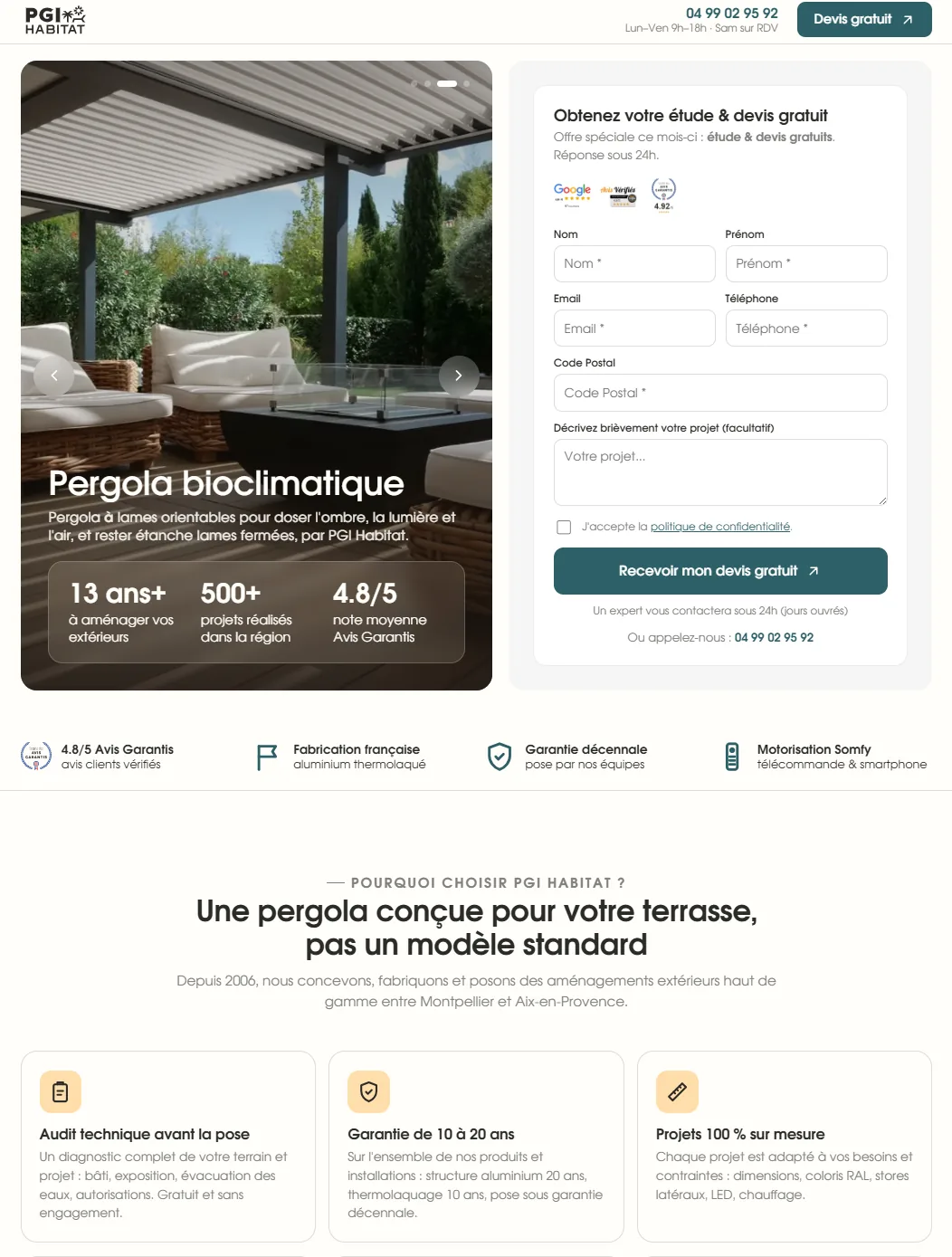 Nouvelle landing page Sprint Ads de PGI Habitat